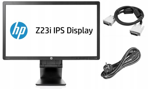 Monitor LED HP Z23i 23" IPS FHD DisplayPort DVI VGA z okablowaniem Klasa A-