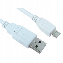 KABEL MICRO USB BIAŁY 50cm PAKIET 20 szt.