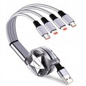 Multi kabel AMUVEC 4w1 5V/3A 1m UsbC/Micro/iPhone