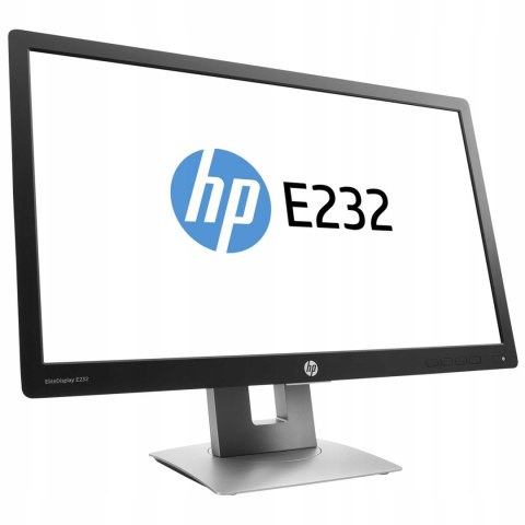 Monitor LED HP E232 23" 1920x1080 IPS DP HDMI D-Sub hub USB kable klasa A