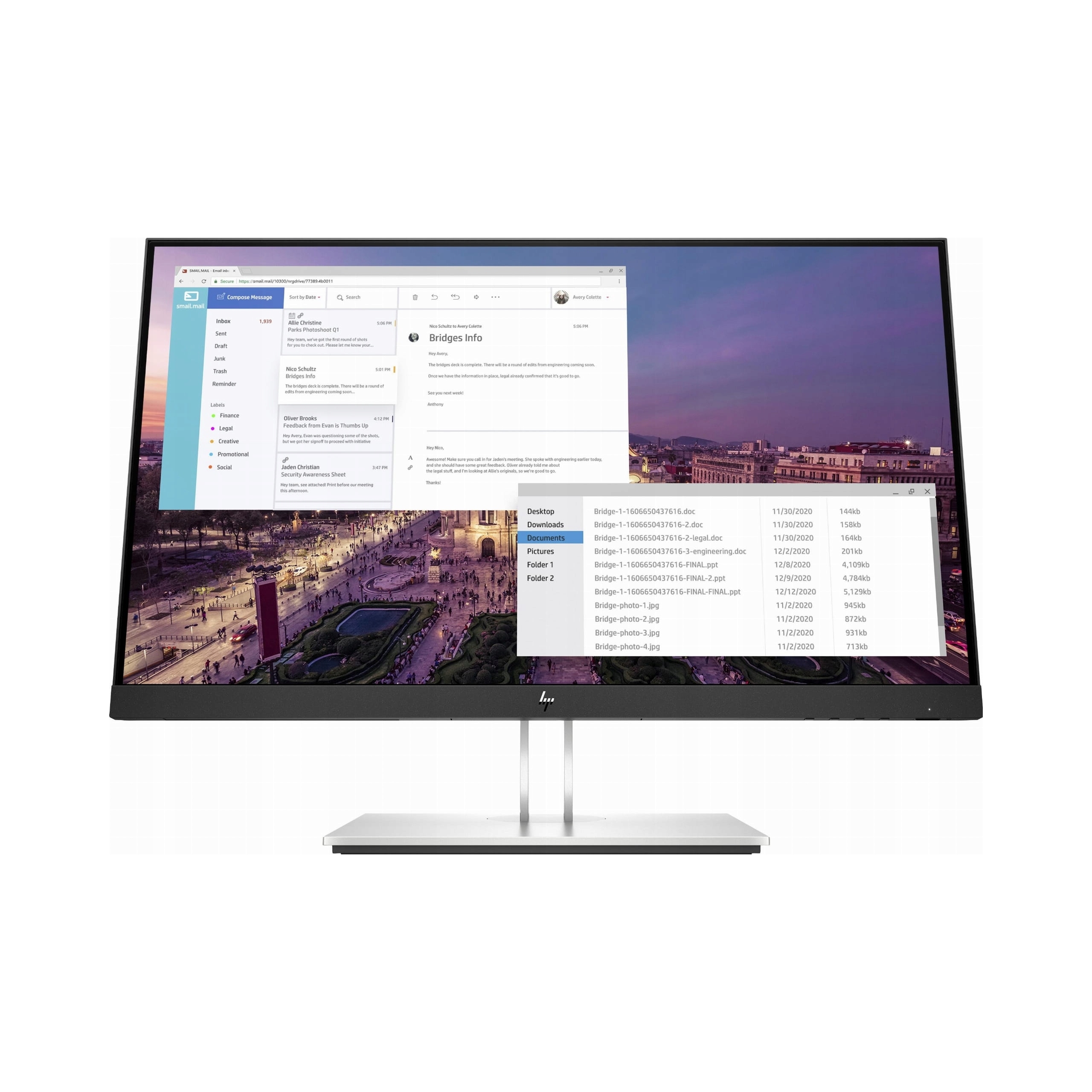 HP E23 G4 | 23" | 1920X1080 | DP HDMI VGA | Клас A | Кабелі